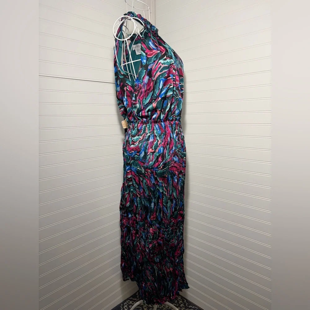 Nicole Miller Vibrant Multicolor Midi Dress